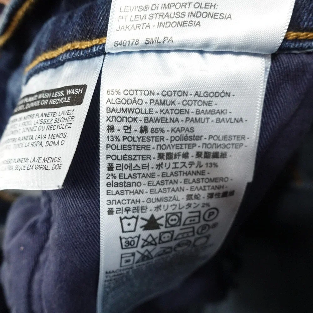 Levis Workwear Jeans Mens 40x30 Blue Medium Wash Regular Straight Stretch Denim